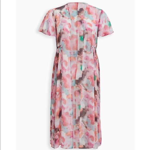 Torrid Multi Watercolor Tie-Front Duster Kimono 2X NWT - Picture 11 of 11